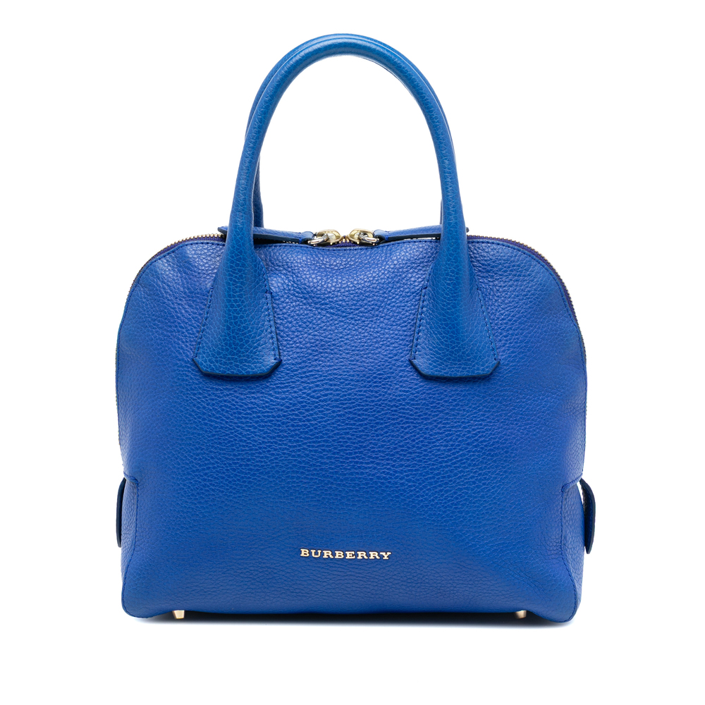 Pre-Loved Burberry Small Grained Calfskin Greenwood Satchel - Picture 1 of 6
